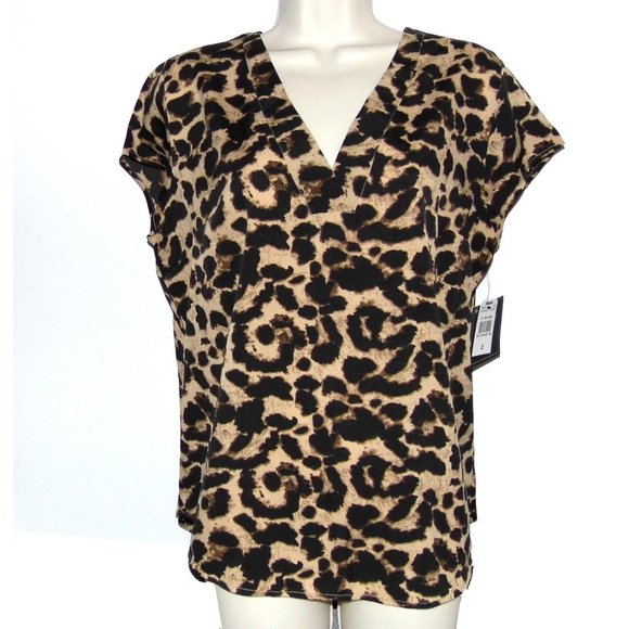 NEW Jessica Animal Print Top size M - Picture 1 of 9